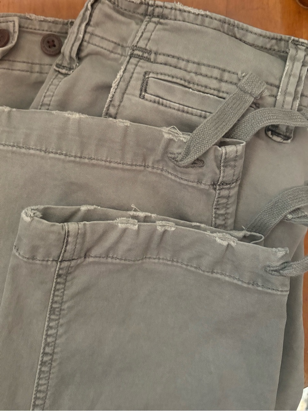 Casual distressed cargo Drawstring pants 32x30